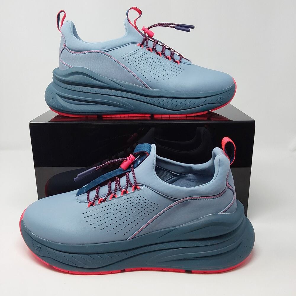 Clove Forte Work Shoes Steel Blue Red Slip Resistant Women's 10 Men's 8.5 NEW